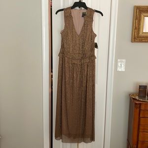 NWT Taylor brand gold shimmery dress size 10